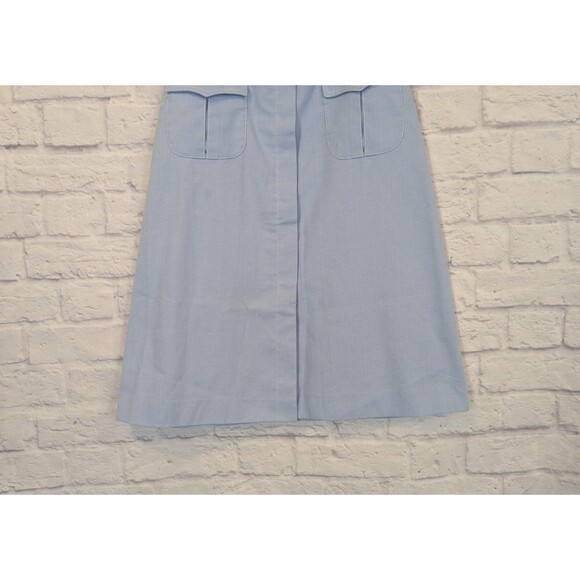 MJ Concepts Vintage Chambray button up midi skirt with pockets and hidden button - Picture 3 of 10
